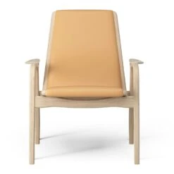 Swedese Laminett Armchair White Oiled Oak / Natural Leather
