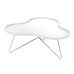Swedese Flower Mono Table 90x84 Cm, White/Chrome