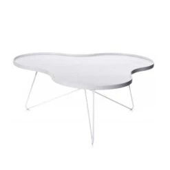 Swedese Flower Mono Table 90 Cm, White Stained Ash