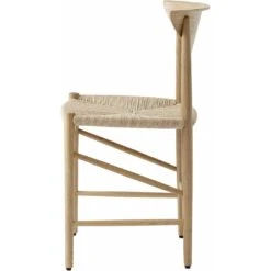 &Tradition Drawn HM3 Chair, White Oiled Oak -Maze Furni Shop tradition drawn hm3 chair 3