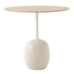 &Tradition Lato LN9 Table Oval, Lacquered Oak / Crema Diva Marble