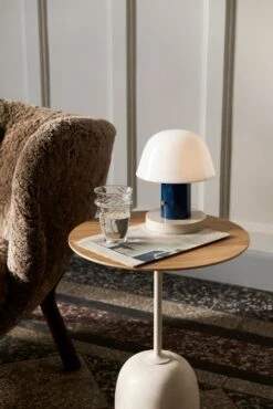 &Tradition Little Petra Lounge Chair Vb1, Oiled Walnut / Sheepskin Sahara -Maze Furni Shop tradition little petra lounge chair vb1 oiled walnut 16