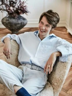 &Tradition Little Petra VB1, Lounge Chair Set, Walnut / Sheepskin Moonlight -Maze Furni Shop tradition little petra vb1 lounge chair set 11