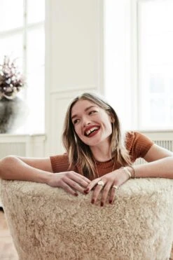 &Tradition Little Petra VB1, Lounge Chair Set, White Oiled Oak / Sheepskin Moonlight -Maze Furni Shop tradition little petra vb1 lounge chair set 28