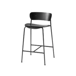 &Tradition Pavilion Av7 Bar Stool, Black Lacquered Oak