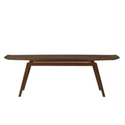 Warm Nordic Surfboard Coffee Table, Oiled Walnut