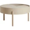 Woud ARC Coffee Table, White Pigmented Ash