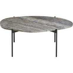 Woud LA TERRA Coffee Table Travertine Grey, L: 95 Cm