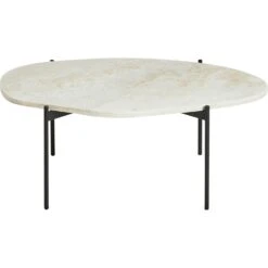Woud LA TERRA Coffee Table Travertine Ivory L: 95 Cm